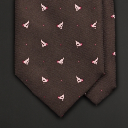 Винтажный галстук с рисунком chickens and grains TEO GRIMALDI