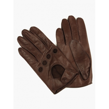 Водительские темно-коричневые перчатки СORDUROY из кожи