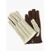 Водительские бежево-коричневые перчатки ручной работы OMEGA из кожи и хлопка