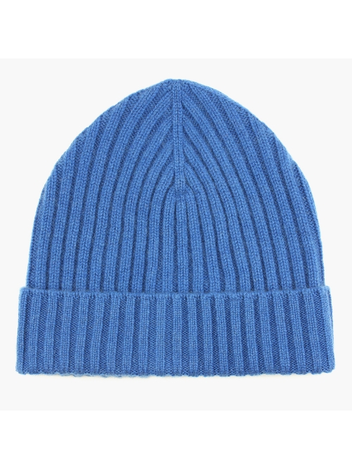 Синяя кашемировая вязаная шапка-бини Four-in-Hand