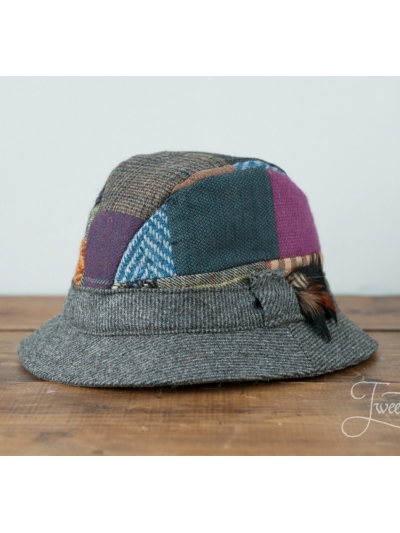 Лоскутная (пэчворк) твидовая деревенская шляпа HANNA HATS