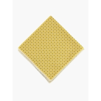Желтый шелковый платок PAOLO ALBIZZATI с мелким геометрическим рисунком