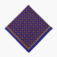 Синий платок из шерсти и шелка с узором пейсли VARSUTIE