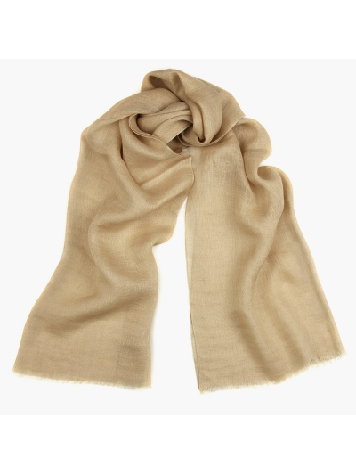 Пшенично-бежевый льняной шарф FOUR-IN-HAND