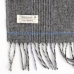 Серый клетчатый шарф JOHN HANLY #533