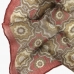 Тонкий бордовый шарф с геометрическим орнаментом в коричневых тонах PAOLO ALBIZZATI