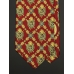Красный шёлковый галстук CHRISTIAN DIOR с геральдическим орнаментом