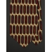 Серо-бежевый шёлковый галстук CHRISTIAN DIOR в золотую решётку с бордовыми капсулами