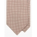 Бежевый галстук из шёлка DOLCEPUNTA в коричневый ромбик