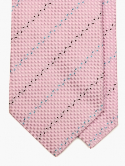 Светло-сиреневый галстук из шёлка DOLCEPUNTA в косую крапинку