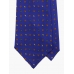 Синий шелковый галстук с мелким цветочным узором FOUR-IN-HAND