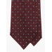 Бордовый шелковый галстук с узором фуляр FOUR-IN-HAND