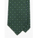 Зеленый галстук из гладкого шёлка с узором фуляр FOUR-IN-HAND