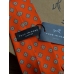 Оранжевый шелковый галстук FOUR-IN-HAND с рисунком фуляр