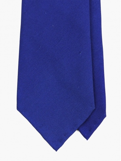 Синий галстук FOUR-IN-HAND из шелка шантунг