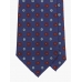 Синий галстук из шёлка с мелким цветочным узором FOUR-IN-HAND