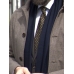 Коричневый шелковый галстук с мелким цветочным узором FOUR-IN-HAND