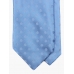 Голубой галстук из шёлка GaGà в матовый горошек