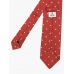 Каштановый галстук из шёлка GaGà в белый горошек