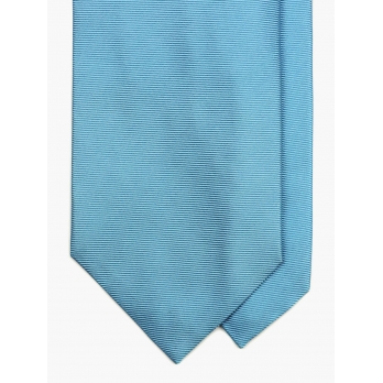 Светло-голубой галстук из шёлка GaGà в мелкую горизонтальную полоску
