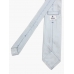 Серо-голубой галстук из шёлка GaGà в горизонтальну мелкую полоску