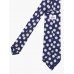 Тёмно-лазурный галстук из шёлка GaGà в белый крупный горох