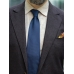 Однотонный жаккардовый галстук PAOLO ALBIZZATI темно-синего цвета 