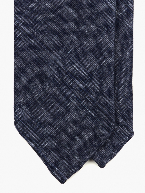 Синий галстук PAOLO ALBIZZATI в тонкую Glen Check