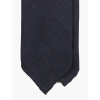 Тёмно-синий галстук PAOLO ALBIZZATI из льна, шерсти и шёлка