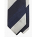 Шёлковый сине-стальной галстук PAOLO ALBIZZATI с голубой полосой