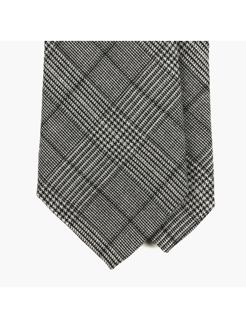 Серый клетчатый галстук PAOLO ALBIZZATI