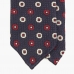 Шелковый галстук цвета индиго с цветочным рисунком STEFANO CAU