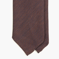 Бордово-коричневый галстук из шёлка-гренадина UMBERTO FORNARI