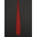 Красный шёлковый галстук VALENTINO в косую фиолетово-жёлтую полоску