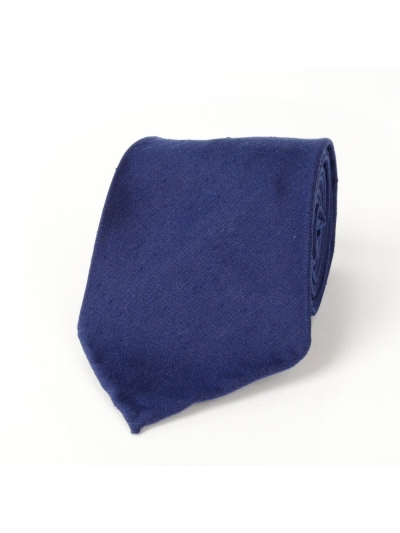 Синий галстук из шелка шантунг (Shantung) VARSUTIE
