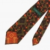 Шелковый галстук с крупным орнаментом в зелено-коричневых тонах VARSUTIE