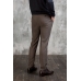 Бежевые шерстяные брюки с манжетами GERMANO