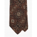 Болотный шёлковый галстук FIORINI с золотисто-коричневым восточным орнаментом