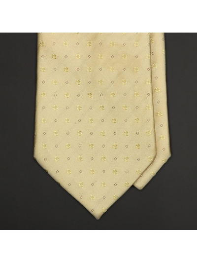 Ванильно-желтый шелковый галстук GIORGIO ARMANI
