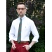 Серо-спаржевый шёлковый галстук VALENTINO в красную и бронзовую косую полоску
