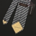 Серый галстук в полоску FUENTECAPALA из шелка и хлопка