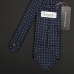 Темно-синий шелковый галстук RAVAZZOLO с мелким рисунком фуляр