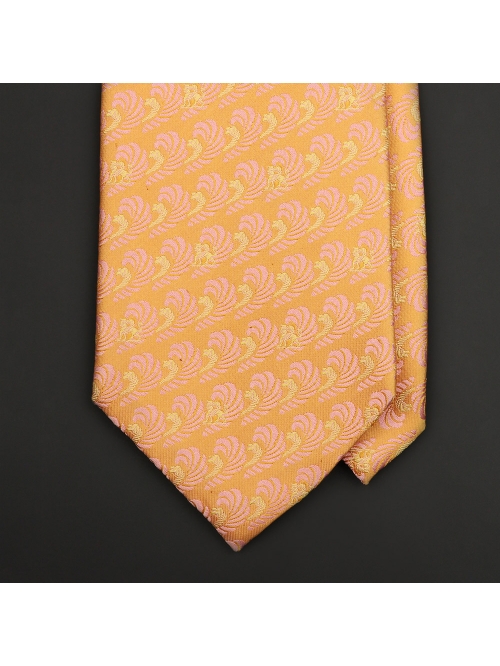 Персиково-желтый шелковый галстук FREY WILLE