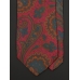 Винтажный красный галстук VALENTINO с растительным орнаментом