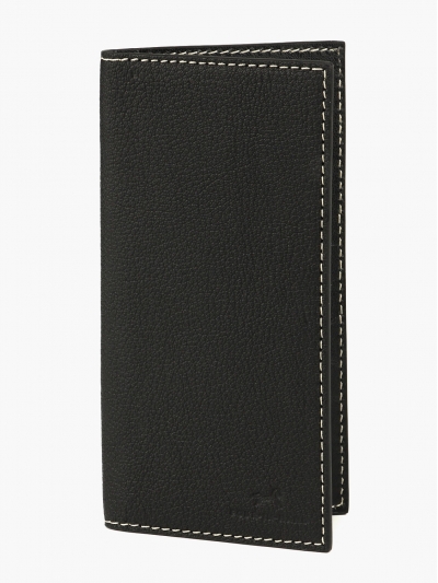 Чёрный вертикальный бумажник FOUR-IN-HAND